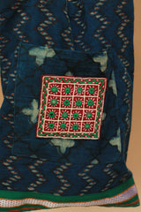 Fabric Jhola Bag | Sea Blue
