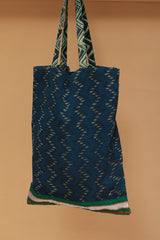 Fabric Jhola Bag | Sea Blue