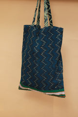 Fabric Jhola Bag | Sea Blue
