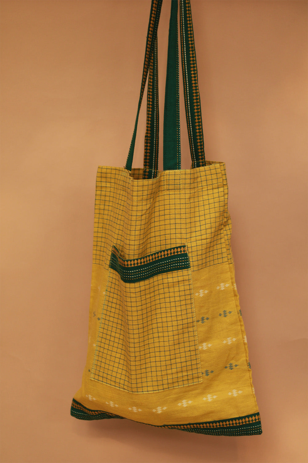 Fabric Jhola Bag | Mustard