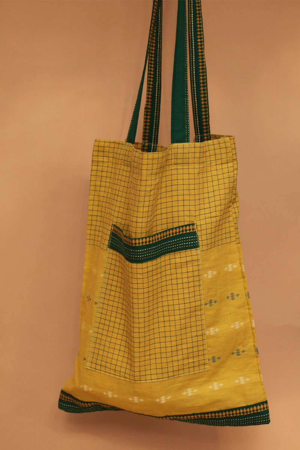 Fabric Jhola Bag | Mustard