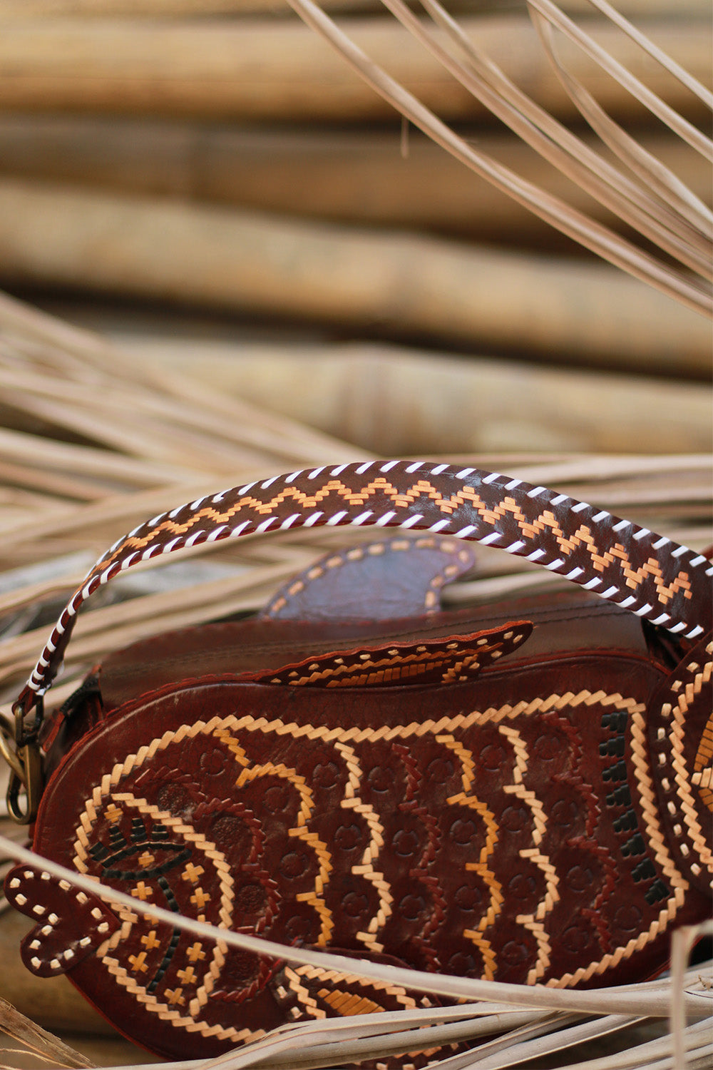 Handcrafted Kutch Leather Bag | Fish