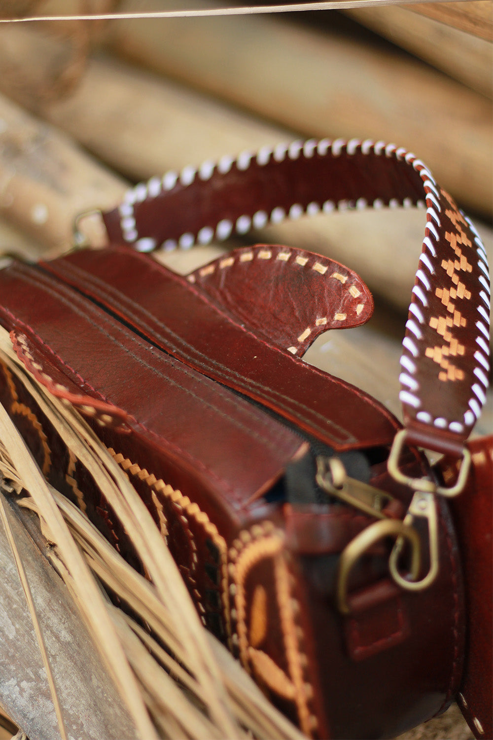 Handcrafted Kutch Leather Bag | Fish