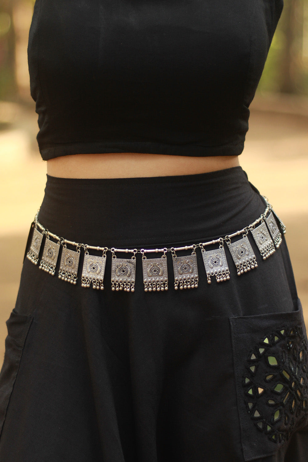 German Silver Belt | Squares