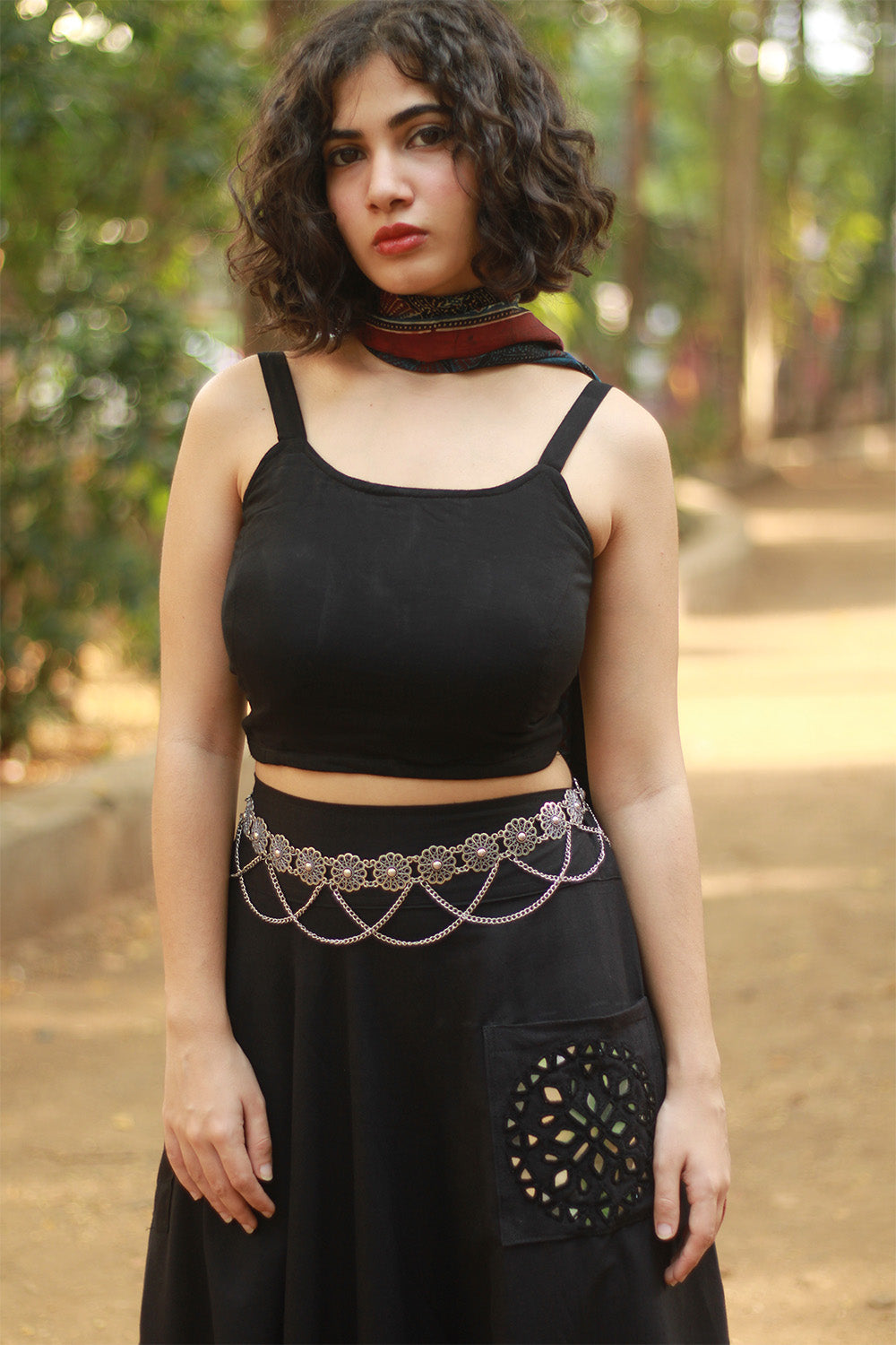 German Silver Belt | Jaali Flowers