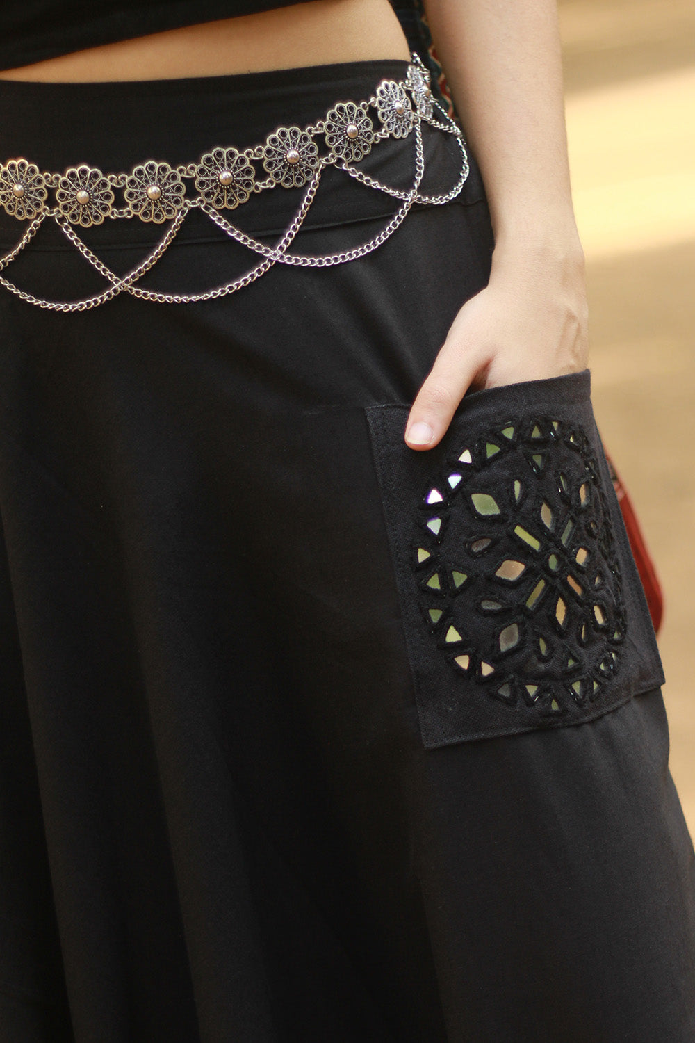 German Silver Belt | Jaali Flowers
