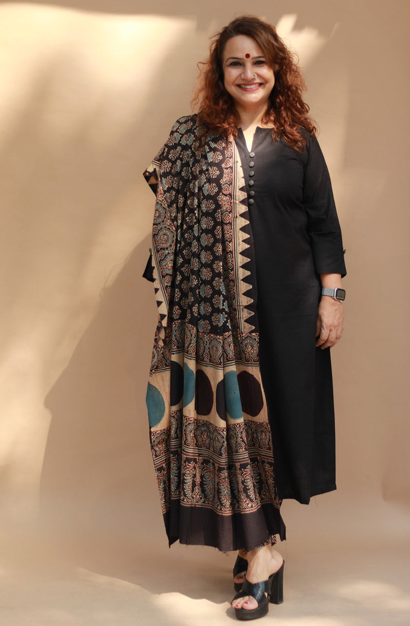 Cotton Ajrakh Dupatta