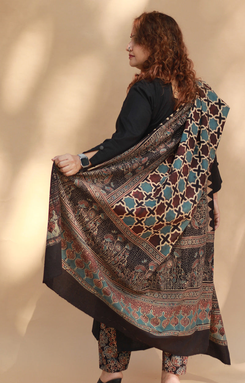 Cotton Ajrakh Dupatta
