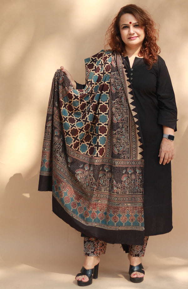 Cotton Ajrakh Dupatta