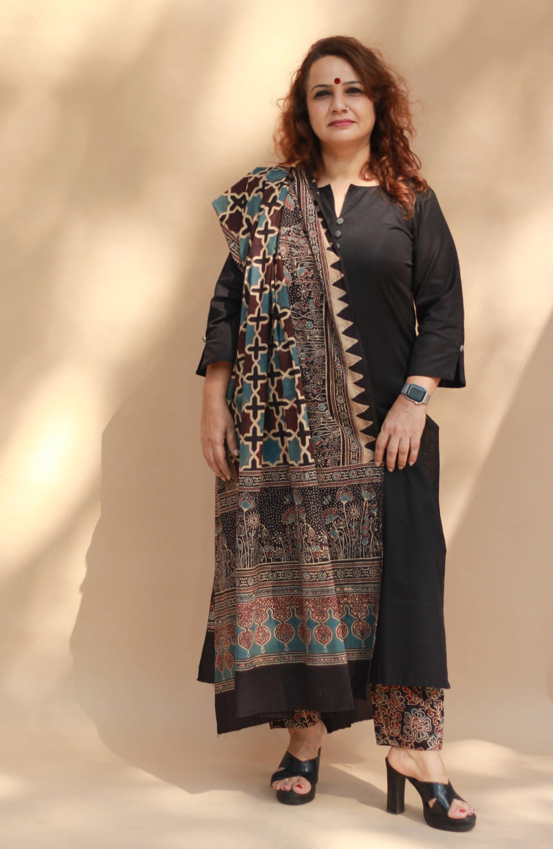 Cotton Ajrakh Dupatta