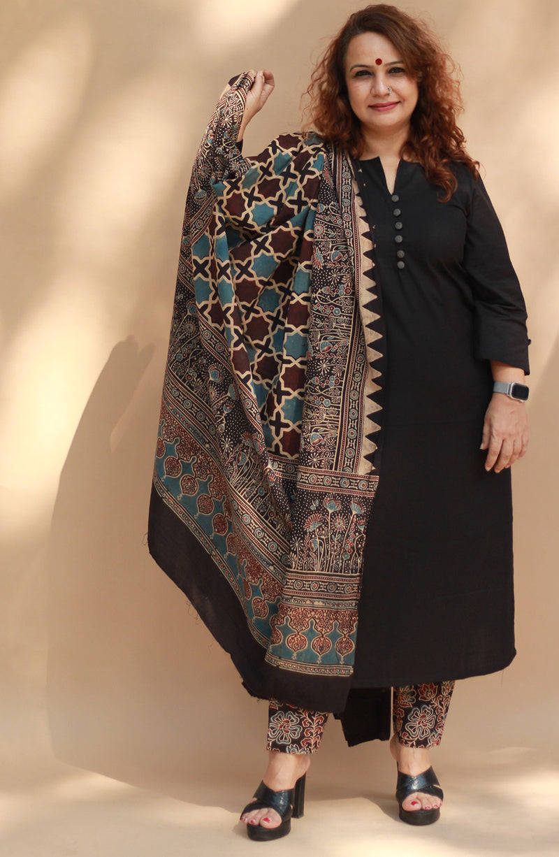 Cotton Ajrakh Dupatta