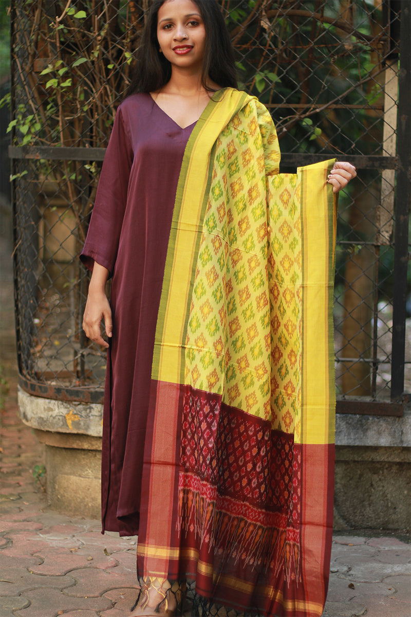 Dupatta | Cotton Silk Ikkat