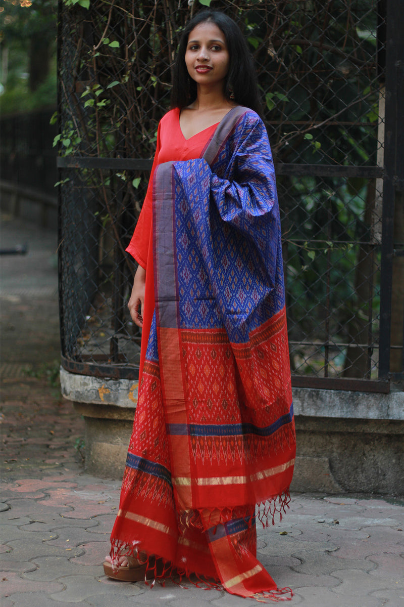 Dupatta | Cotton Silk Ikkat