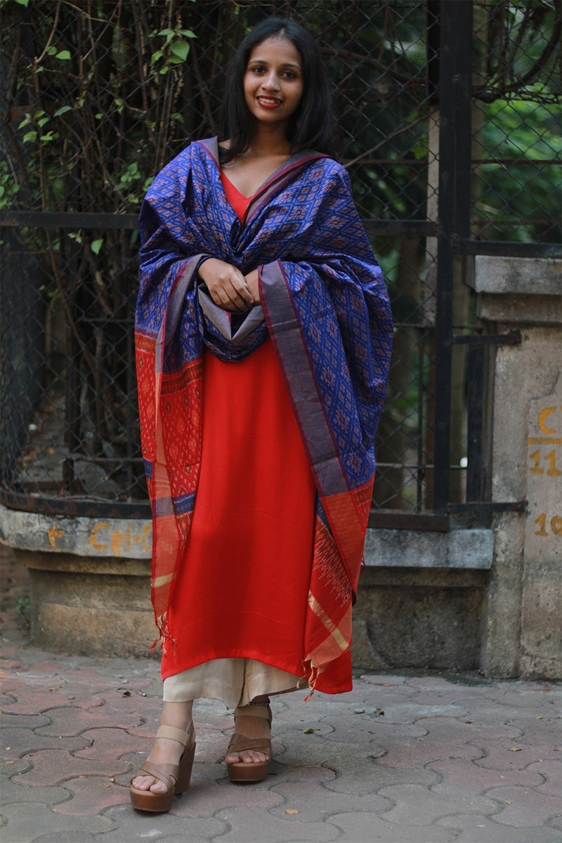 Dupatta | Cotton Silk Ikkat