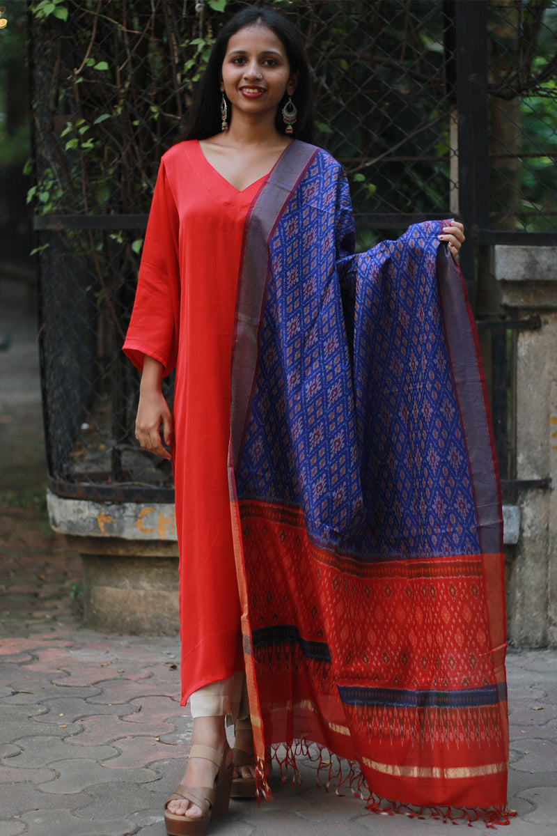 Dupatta | Cotton Silk Ikkat