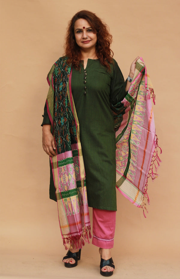 Dupatta | Cotton Silk Ikkat