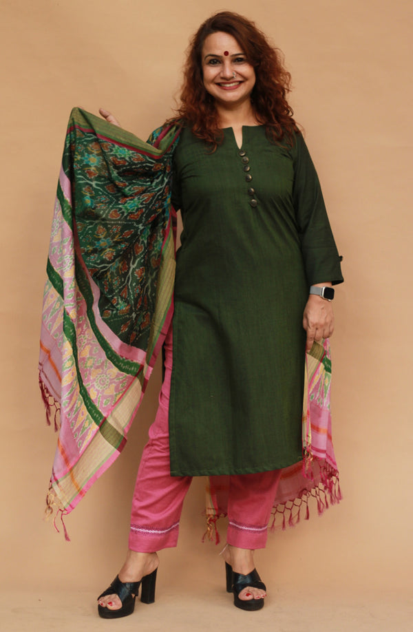 Dupatta | Cotton Silk Ikkat