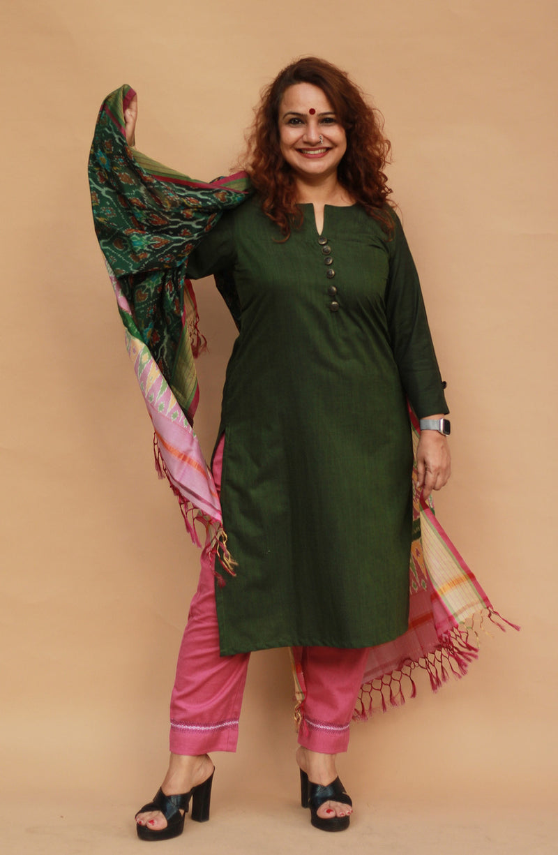 Dupatta | Cotton Silk Ikkat