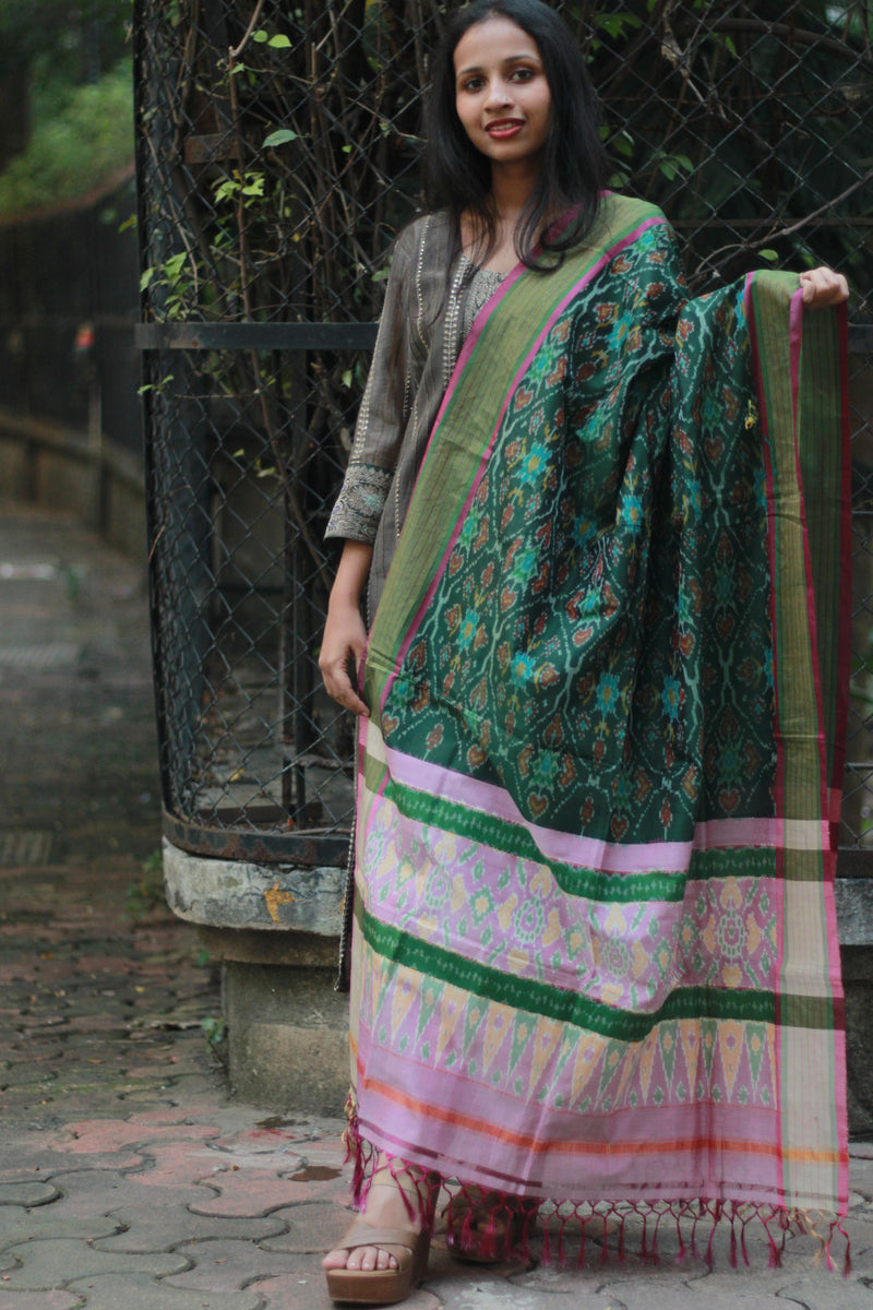 Dupatta | Cotton Silk Ikkat