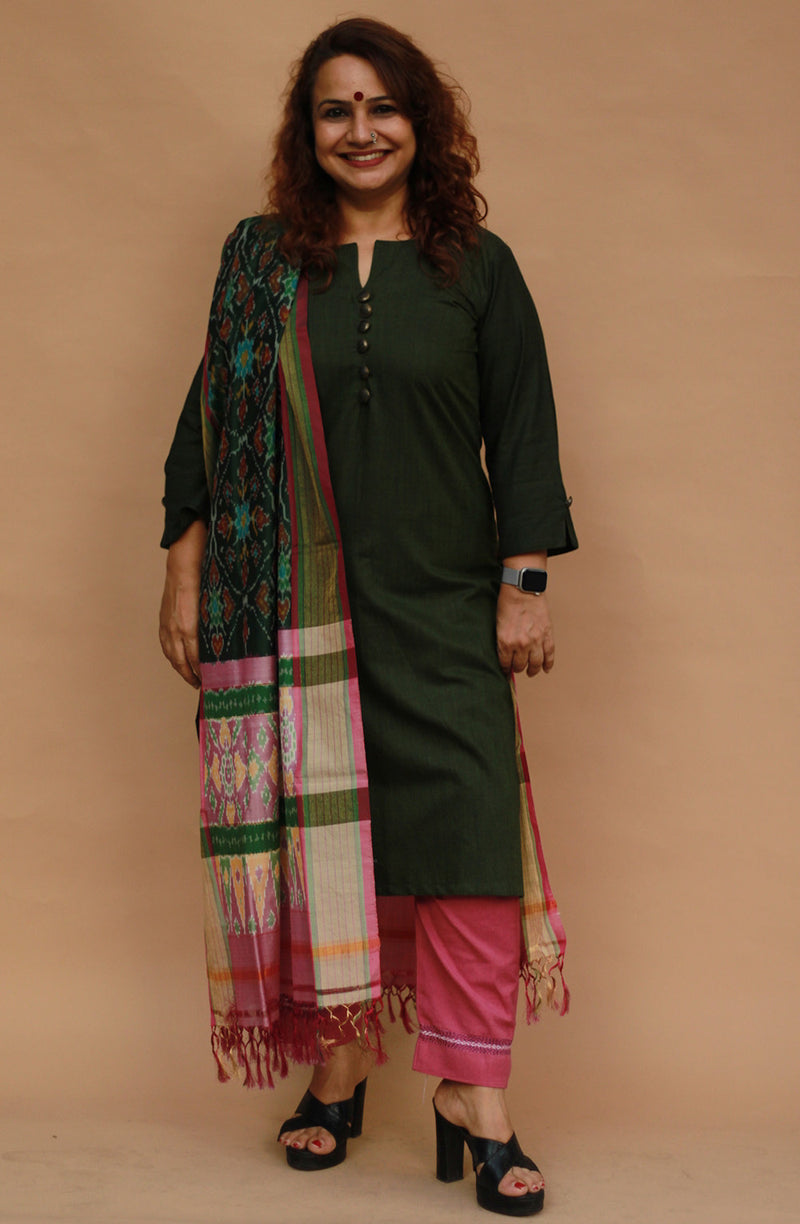 Dupatta | Cotton Silk Ikkat