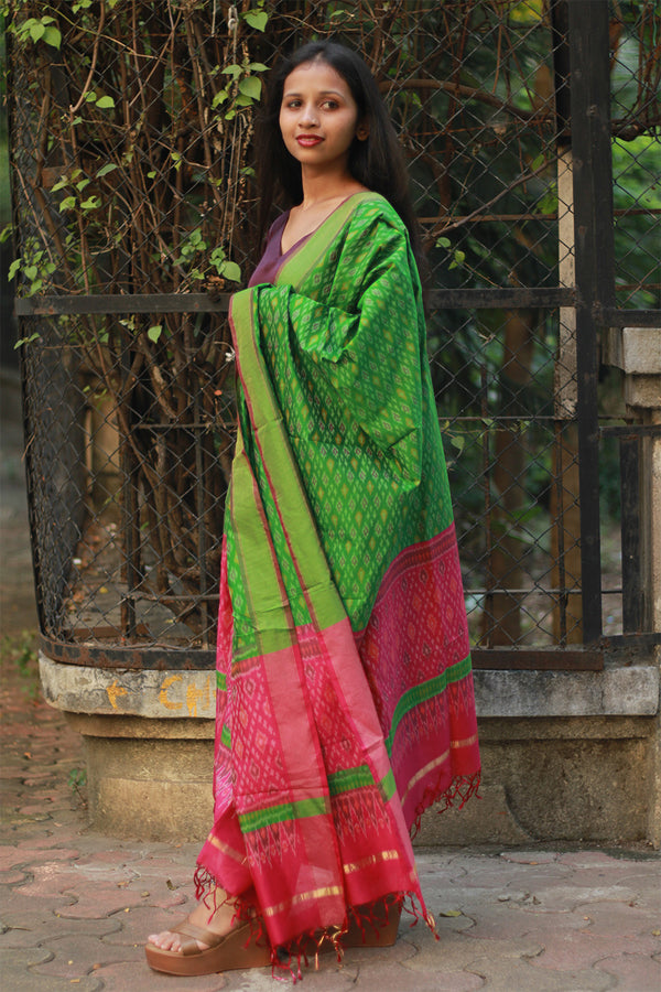 Dupatta | Cotton Silk Ikkat