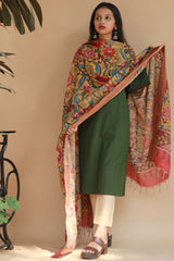 Leela | Cotton Silk Pen Kalamkari Dupatta