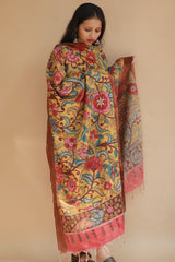 Leela | Cotton Silk Pen Kalamkari Dupatta