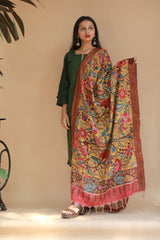 Leela | Cotton Silk Pen Kalamkari Dupatta