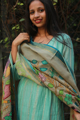 Leela | Cotton Silk Pen Kalamkari Dupatta
