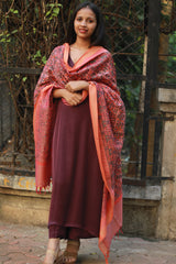 Madhubani Cotton‑Silk Dupatta