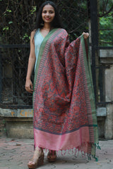 Madhubani Cotton‑Silk Dupatta