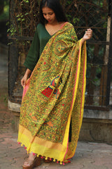 Madhubani Cotton‑Silk Dupatta