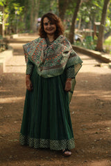 Madhubani Cotton‑Silk Dupatta