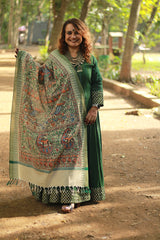 Madhubani Cotton‑Silk Dupatta