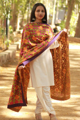 Phulkari | Hand Embroidered Dupatta | Cotton