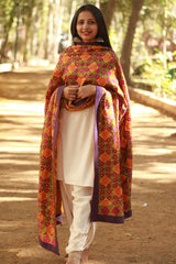 Phulkari | Hand Embroidered Dupatta | Cotton