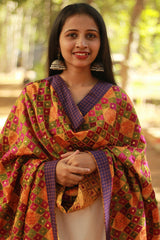 Phulkari | Hand Embroidered Dupatta | Cotton