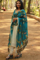 Leela | Linen Pen Kalamkari Dupatta
