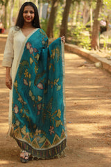 Leela | Linen Pen Kalamkari Dupatta
