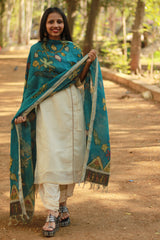Leela | Linen Pen Kalamkari Dupatta