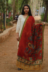 Leela | Cotton Silk Pen Kalamkari Dupatta