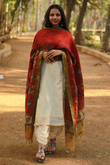 Leela | Cotton Silk Pen Kalamkari Dupatta