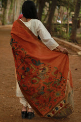Leela | Cotton Silk Pen Kalamkari Dupatta