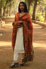 Leela | Cotton Silk Pen Kalamkari Dupatta