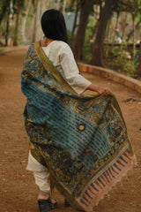 Leela | Cotton Silk Pen Kalamkari Dupatta