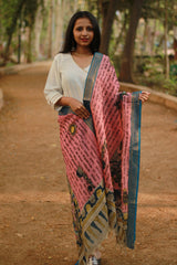 Leela | Cotton Silk Pen Kalamkari Dupatta