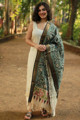 Leela | Cotton Silk Pen Kalamkari Dupatta