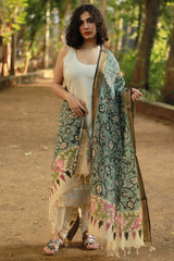 Leela | Cotton Silk Pen Kalamkari Dupatta
