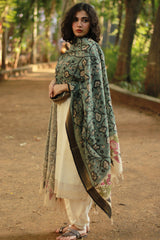 Leela | Cotton Silk Pen Kalamkari Dupatta