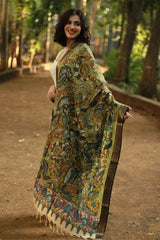 Leela | Cotton Silk Pen Kalamkari Dupatta